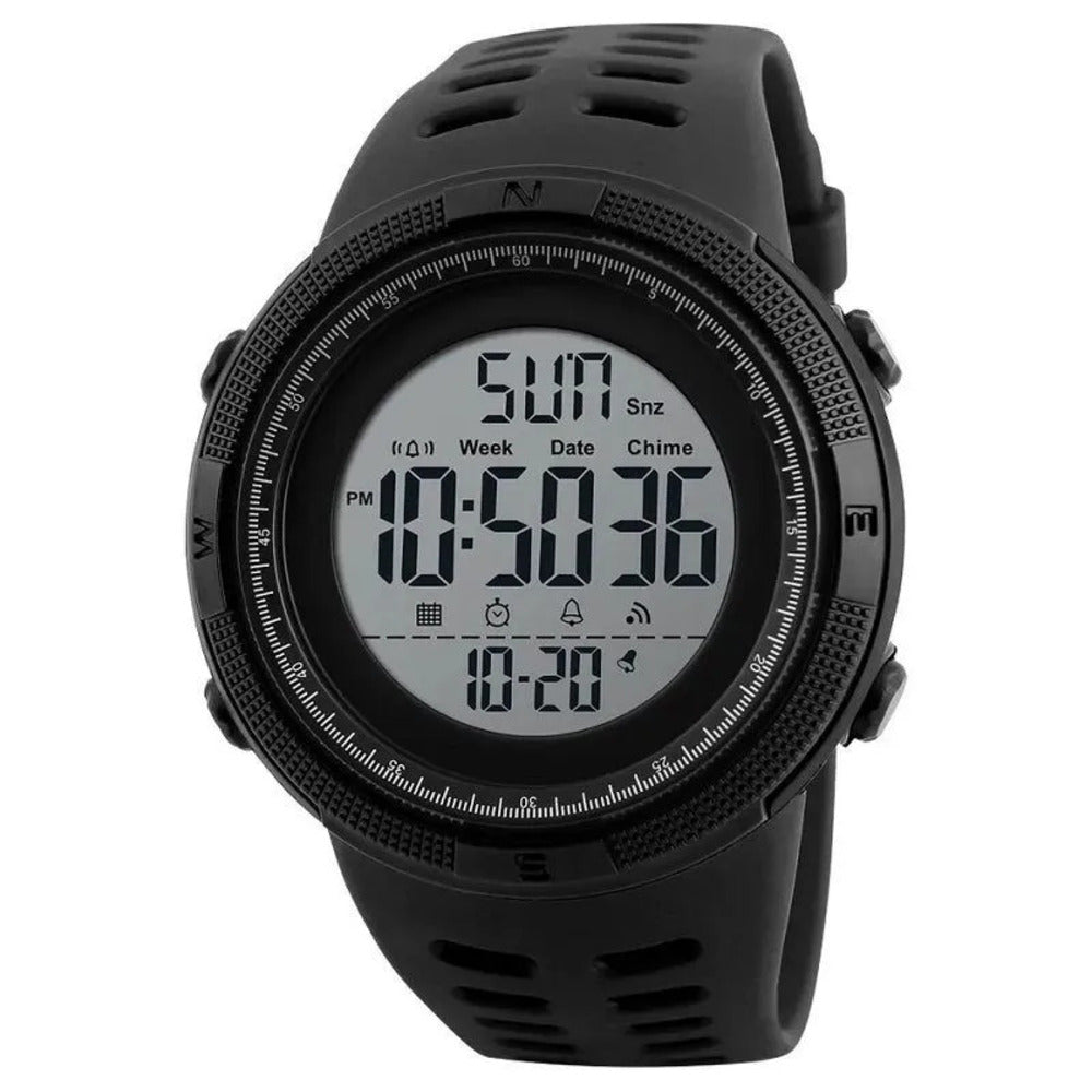 Reloj Deportivo Digital Masculino Skmei 1251 con Cronómetro, Cuenta Regresiva, Doble Horario y Alta Resistencia a Impactos