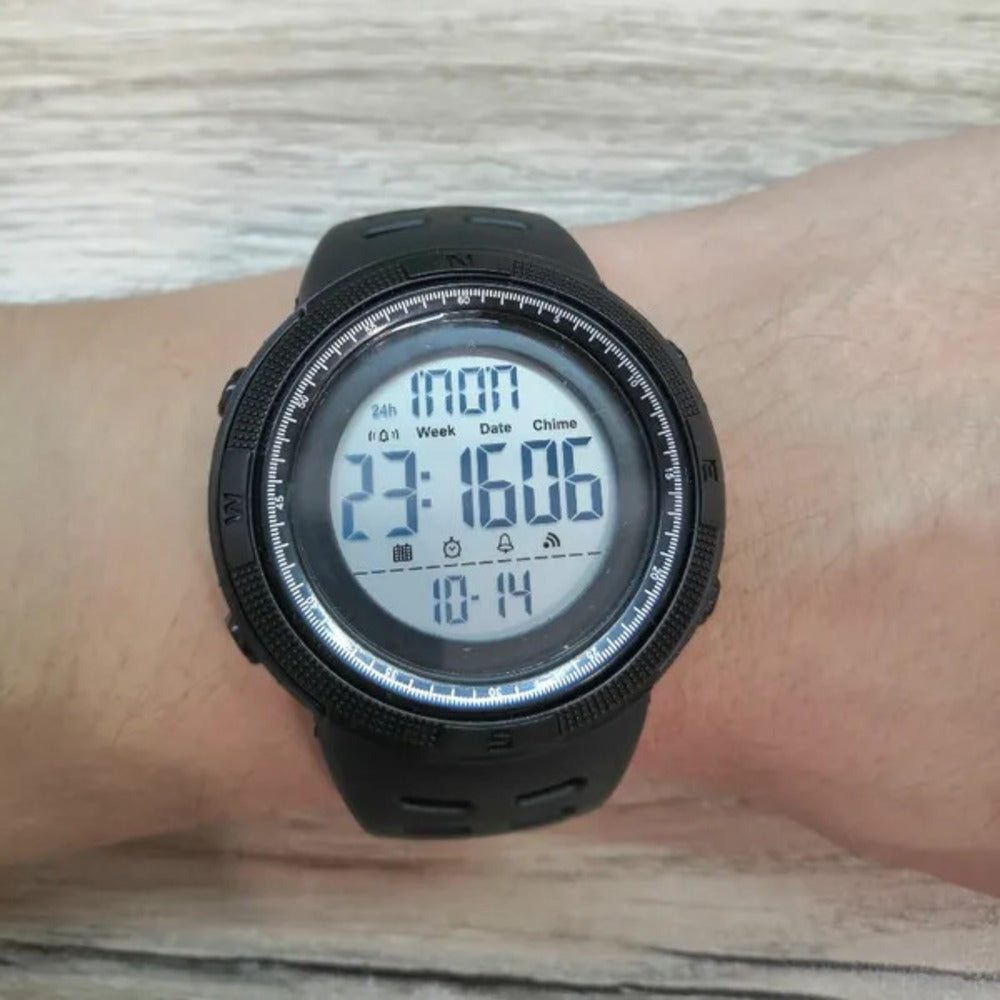 Reloj Deportivo Digital Masculino Skmei 1251 con Cronómetro, Cuenta Regresiva, Doble Horario y Alta Resistencia a Impactos